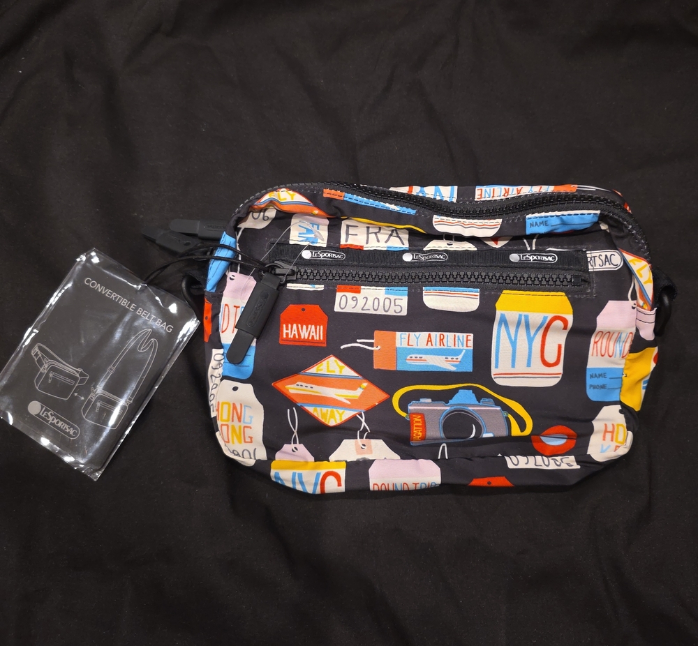 LeSportsac Multicolor Travel Print Convertible Belt Bag